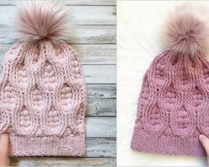 Woven Hearts Beanie Free Crochet Pattern