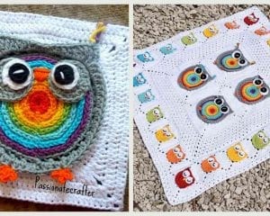 Owl Square Blanket Free Crochet Pattern