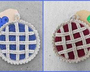 Lattice Pie Pot Holder Free Crochet Pattern