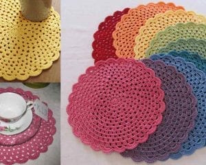 Tea Party Placemats Free Crochet Pattern