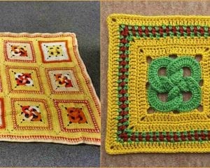 Waldo's Puzzle Square for Afghan Free Crochet Pattern