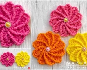 Wheel Flower Free Crochet Pattern