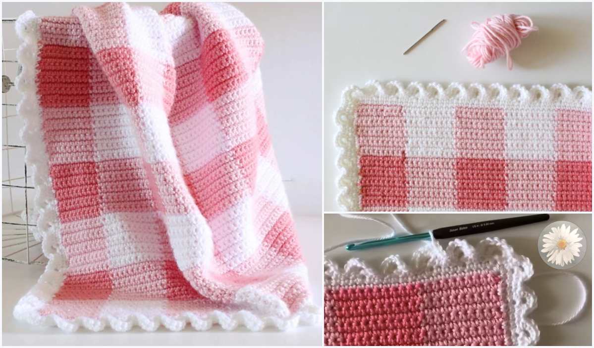 pink crochet blanket