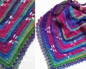 Dragonfly Cowl Free Crochet Pattern