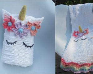Unicorn Baby Blanket Free Crochet Pattern