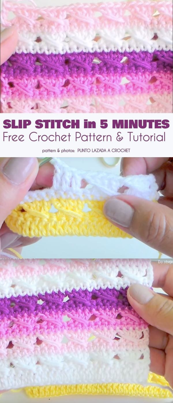 Slip Stitch in 5 Minutes Free Crochet Pattern and Tutorial