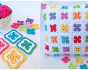 Fleur Afghan Block Free Crochet Pattern