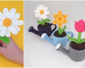 May Potted Flowers Free Crochet Pattern