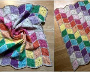 Prismatical Blanket Free Crochet Pattern