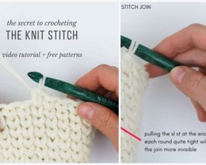 The Knit Stitch Free Crochet Pattern