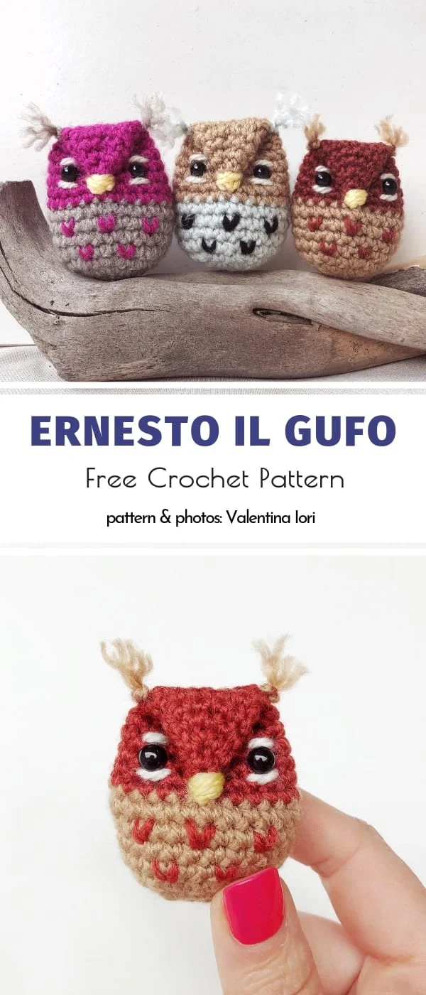 Ernesto il Gufo Owl Free Crochet Pattern