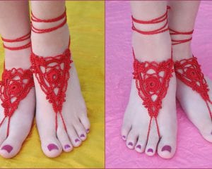 Goddness Barefoot Sandals Free Crochet Pattern