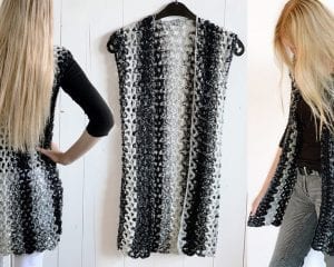 Poncho Cardigan Free Crochet Pattern