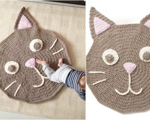 Purrrfect Crochet Rug Free Pattern