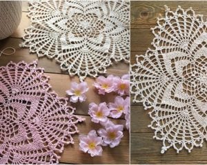 Starlight Reflection Doily Free Crochet Pattern