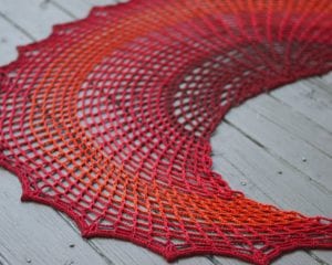 Sunset on Fire Free Shawl Crochet Pattern