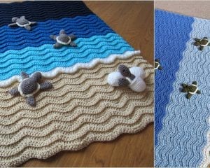 Turtle Beach Blanket Free Crochet Pattern