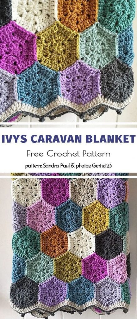 Amazing Hexagon Afghans Free Crochet Patterns - Your Crochet