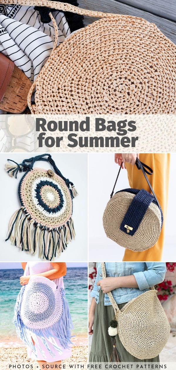 round bags for summer free crochet patterns