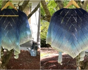 Blueberry Croissant Shawl Free Crochet Pattern