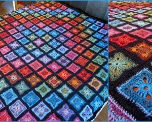 Original Spectrum Throw Free Crochet Pattern