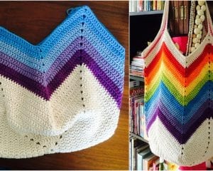 Solid Granny Square Bottom Bag Free Crochet Pattern