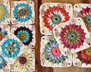 Sunburst Granny Square Free Crochet Pattern