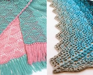 classy fan stitch shawls