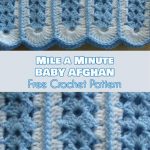 Discover our crochet baby afghan in blue and white, featuring a charming scalloped design. Perfect for creating cozy baby blankets, this pattern tutorial is a delightful project for any skill level.