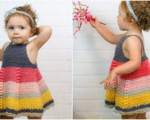 Puff Stitch Toddler Dress Free Crochet Pattern