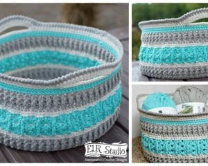 Sea Glass Basket Free Crochet Pattern