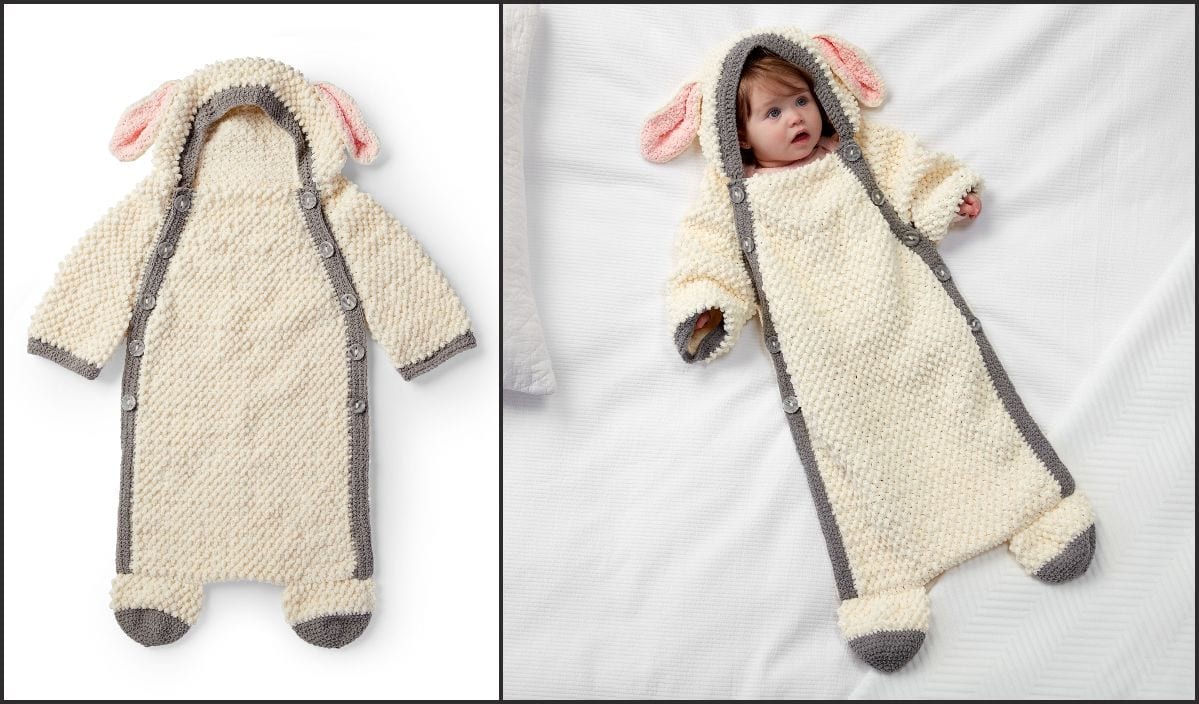 crochet snuggle sack pattern free