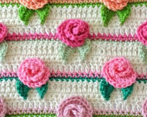 Rosebud Stitch Free Crochet Pattern