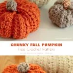 Chunky fall pumpkin crochet pattern.