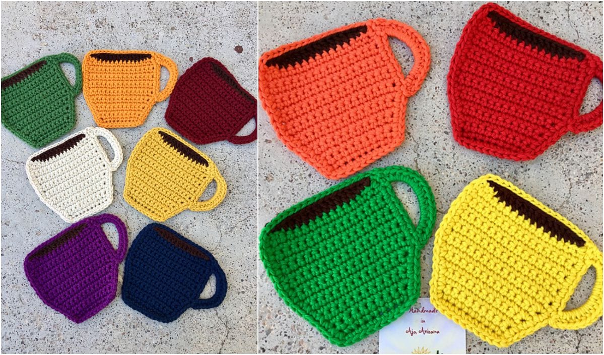 crochet cup coaster