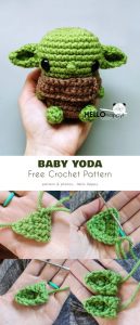 Baby Yoda and Space Pod Free Crochet Patterns