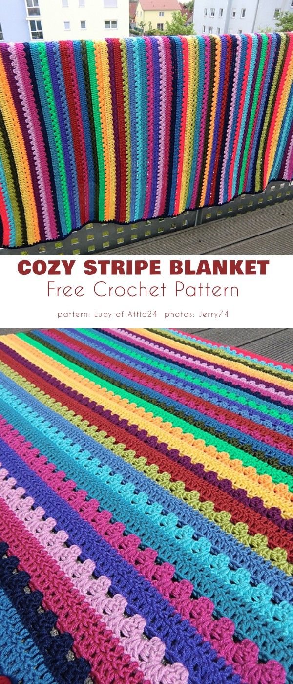 cozy stripe blanket