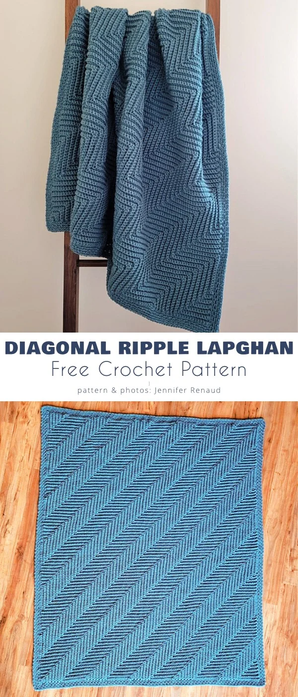 diagonal ripple afghan