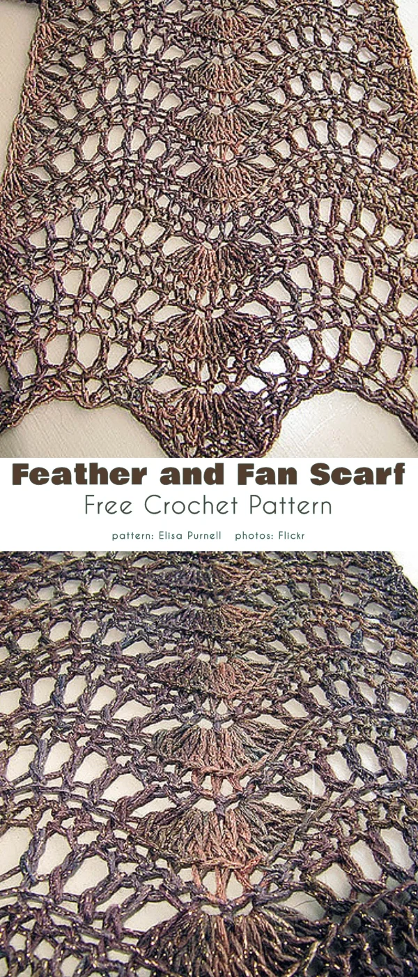 Feather and Fan Scarf