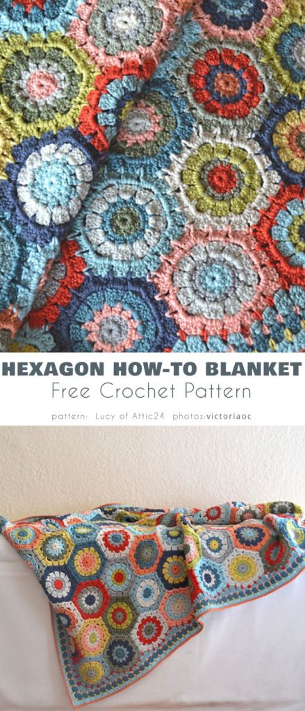 Hexagon Blanket Ideas and Free Patterns - Your Crochet