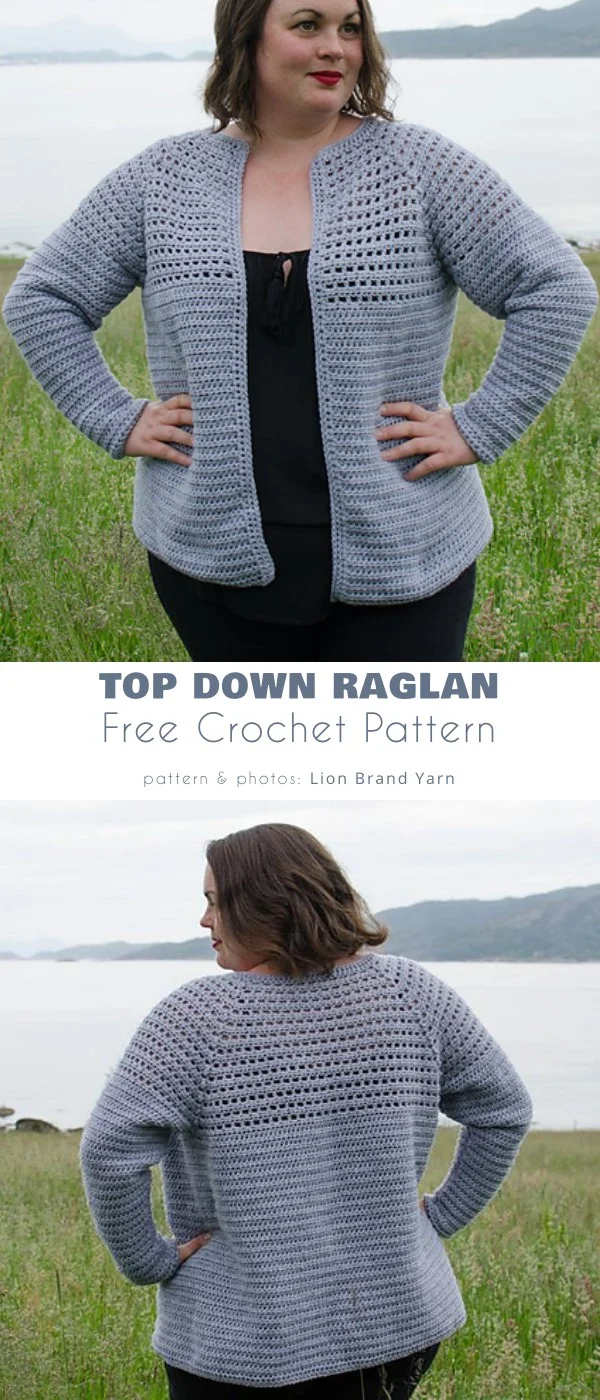 Top Down Raglan Cardigan
