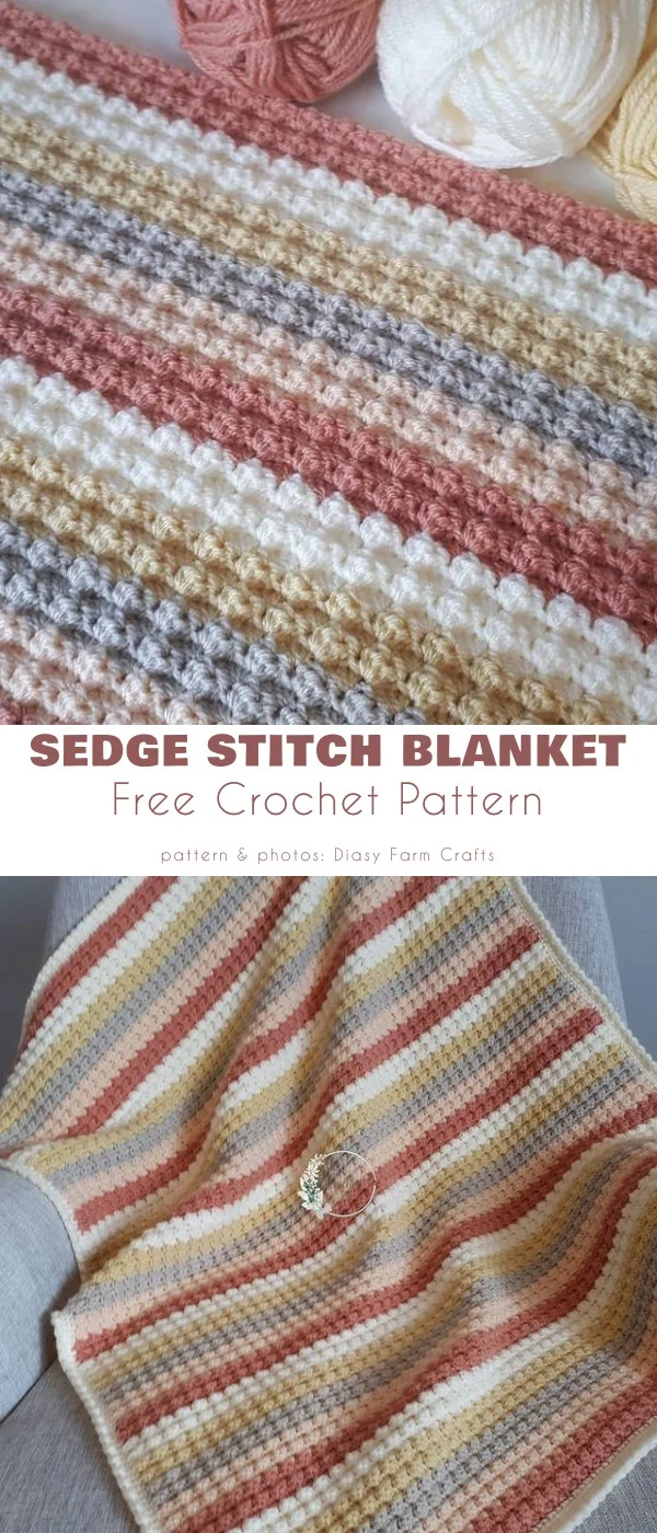 sedge stitch afghan