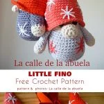 Two crocheted gnomes with red hats and star patterns bring charm to 