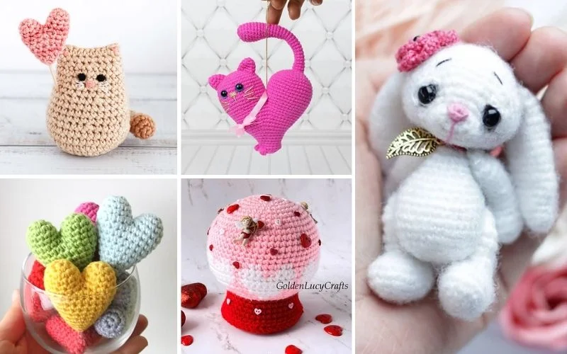 Crochet valentine's day amigurumi patterns.