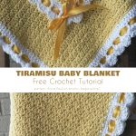 Handmade crochet baby blanket pattern with ribbon