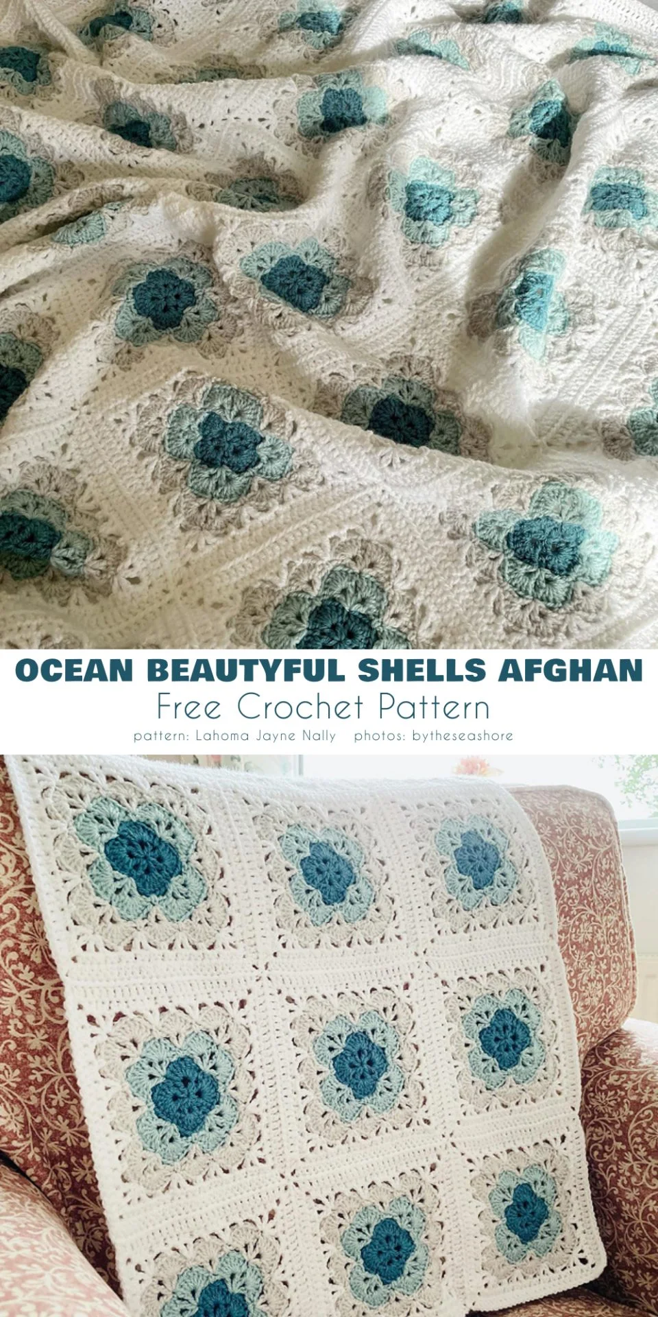 Ocean Beautiful Shell Afghan