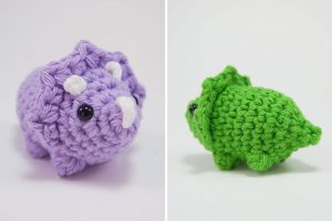 Mini Triceratops Amigurumi