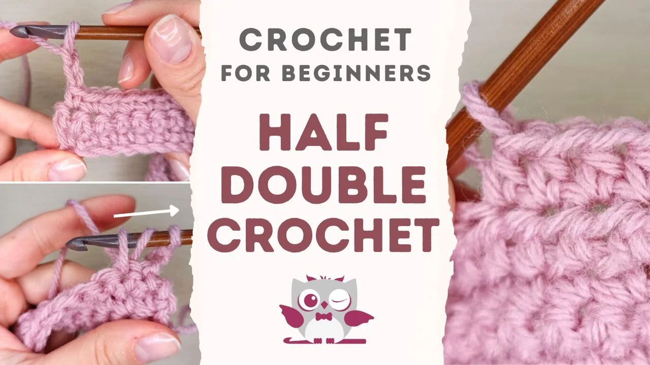 A simple tutorial on how beginners can crochet a half double crochet stitch.