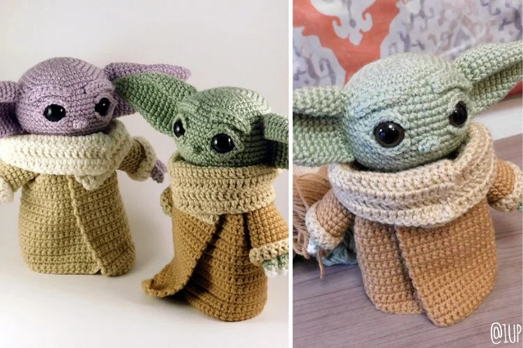 Star wars baby yoda crochet pattern.