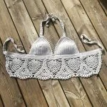 Pineapple Lace summer halter neck top
